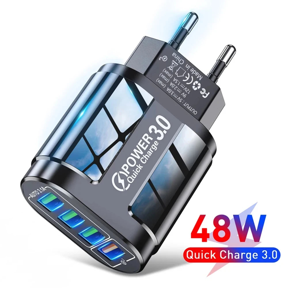 Cargador 4 entradas 48w