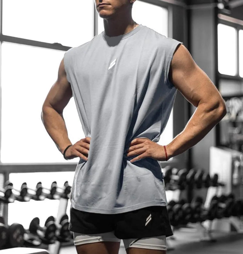 Camiseta deportiva sin mangas para hombre