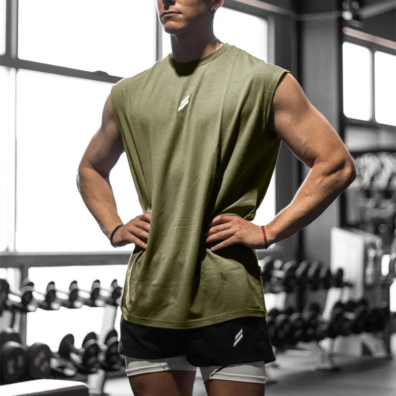 Camiseta deportiva sin mangas para hombre
