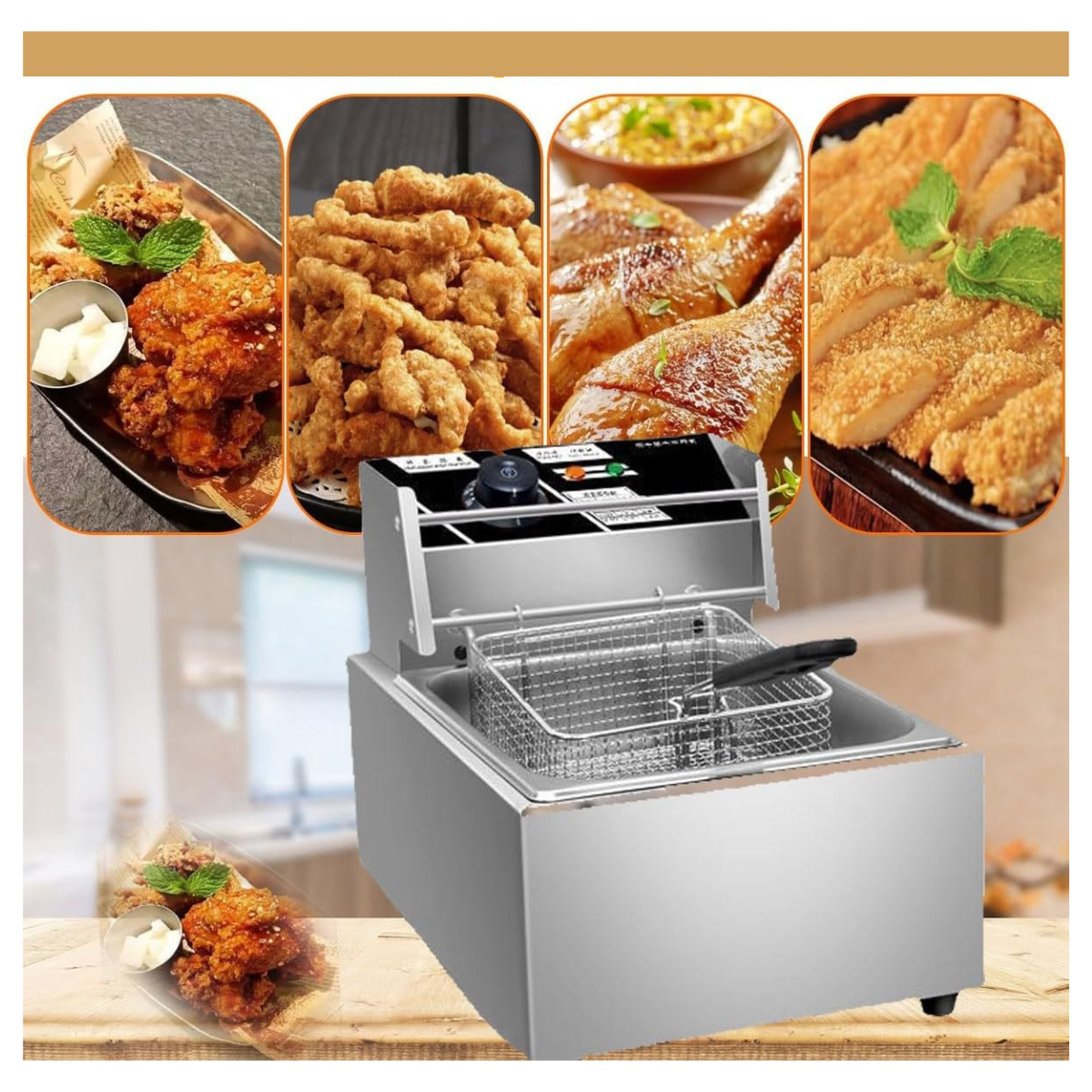 Freidora De Cocina Profesional De 6 L